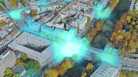 Heat map of car accident locations in Munich, Germany