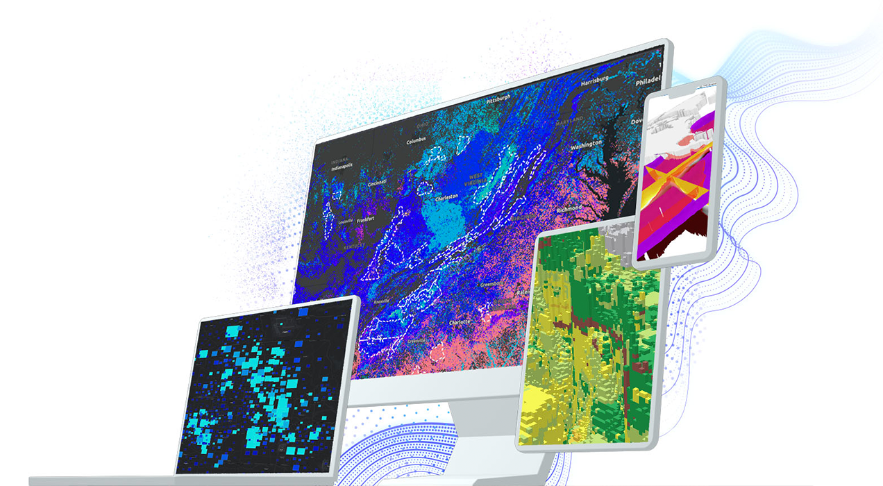 A GIS consultant hosting a virtual meeting