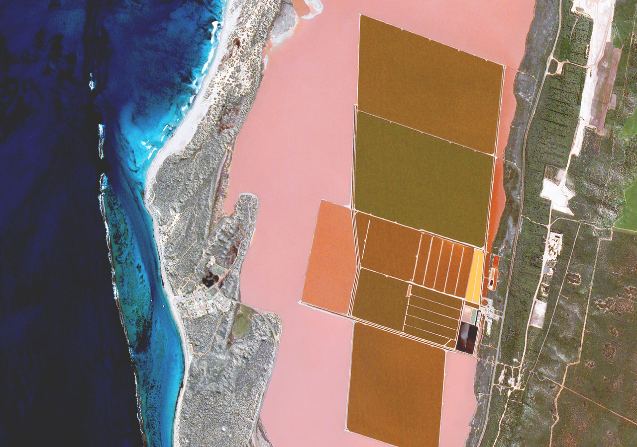 Hutt Lagoon microalgae cultivation plant in Western Australia