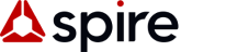 The word spire in black font 
