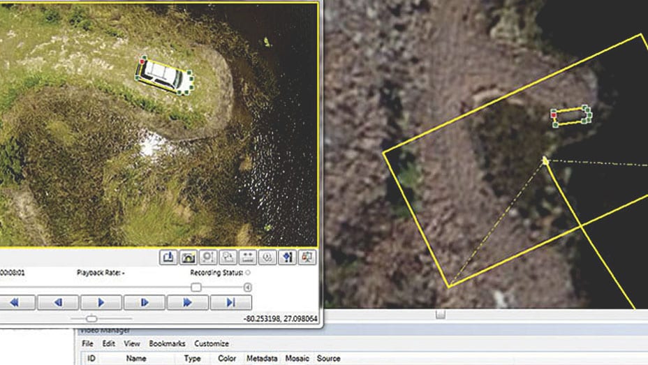 Software screenshot of Full Motion Video Toolbar in ArcGIS Pro 