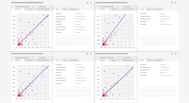 Graphic of the ArcGIS Geostatistical Analyst interface showing model evaluation based on data