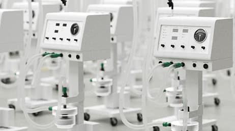 Multiple rows of ventilators 