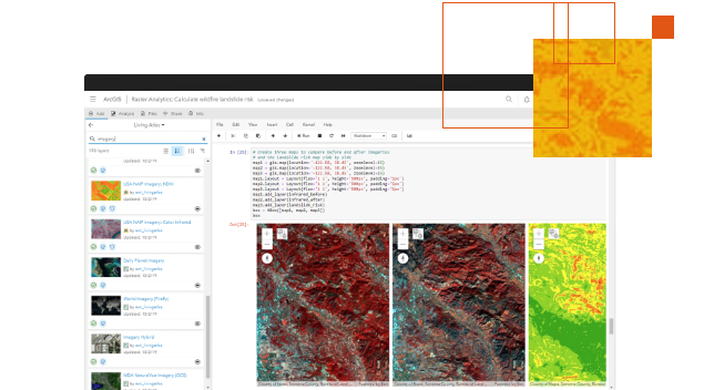 Python code and satellite imagery