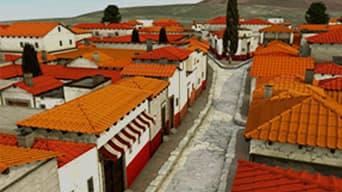 Illustration of ancient Pompeii using CityEngine