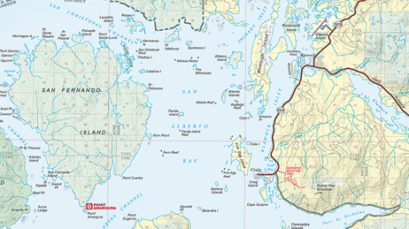 Right side of a larger map when combined with other nearby images on the page