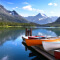 Boats on a lake