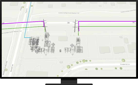 map of substation and transmission lines