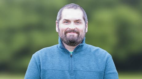 Brett Angel, smiling