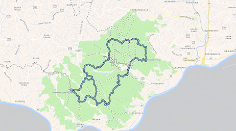 A screenshot of an ArcGIS dashboard with a map on the left and place marker information on the right