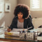 Person working in her office