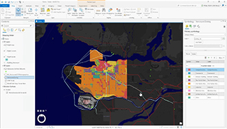 A GIS system from the Kentucky Energy and Environment Cabinet displaying a map