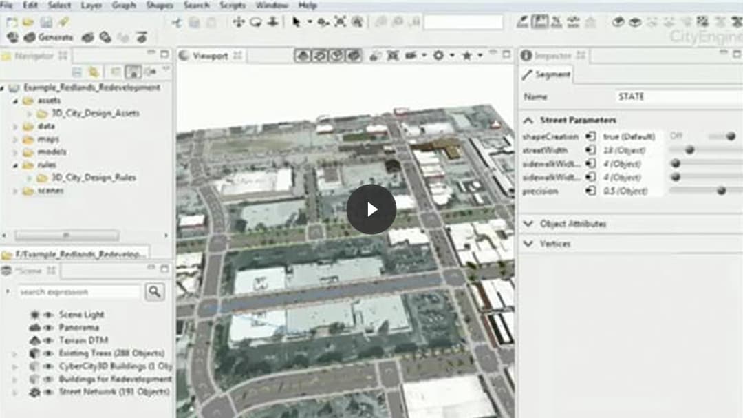 Screenshot of CityEngine